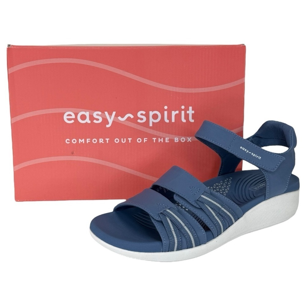 Easy Spirit Weber2 Blue Strappy Cushioned Womens Sandals Size 7M - Picture 9 of 9